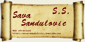 Sava Sandulović vizit kartica